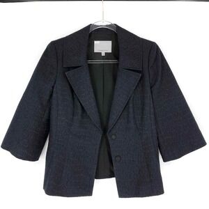 Classiques Entier Cropped Blazer Alligator Print Black Size Small